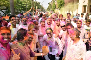 United Colours of Holi reverberate in port town