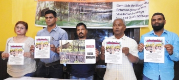 Activists vow to continue stir till Old Goa structure is razed