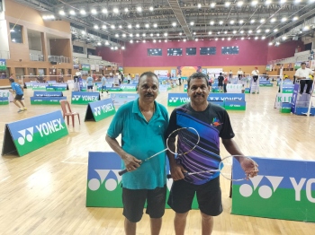 Peter, Vamanan, Dr Manju storm into Masters Badminton quarters
