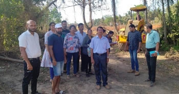 Construction debris, trees found in Majorda fields along railway tracks