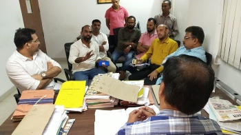 Taximen seek status on counter at Mopa airport