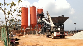 MLA, locals stop concrete mixing project at Dhargal