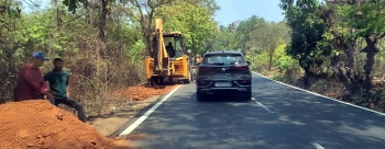 DAYS AFTER FATAL ACCIDENT... PWD begins filling level difference of hotmixed road in Gulem