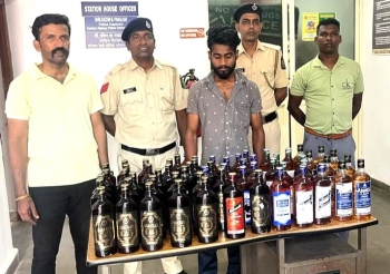 One held for illegal possession of liquor