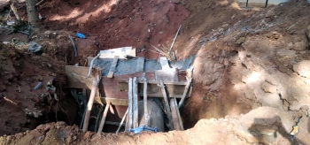 Ruptured water pipeline at Curti village repaired