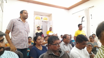 Merces p'yat to form panel to survey rented rooms in village