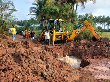 Pipeline develops leak at Consua-Cansaulim