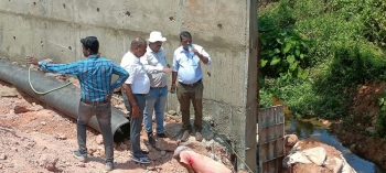 Mormugao civic body stops double tracking works at Maimolem