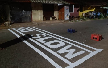 Signages painted at accident-prone spots in Maddel