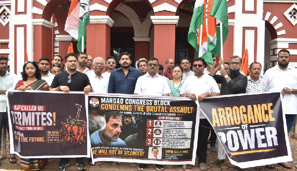 Cong protests attack on students, Rahul in Salcete constituencies